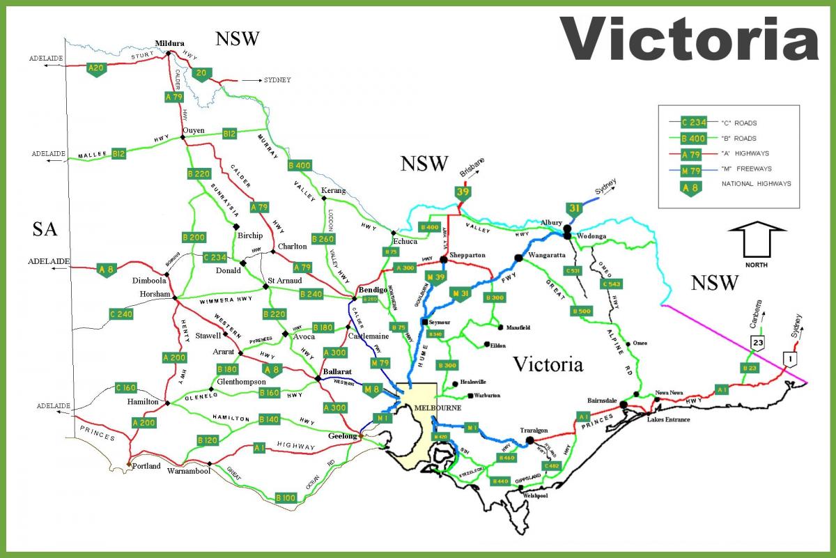 地図オーストラリア-ヴィクトリア州豪