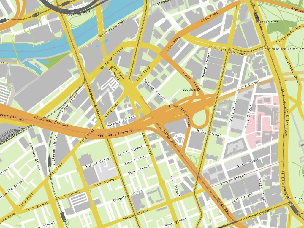 クラウンメルボルンの地図