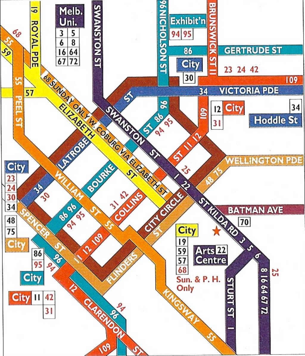 メルボルンcbd路地図