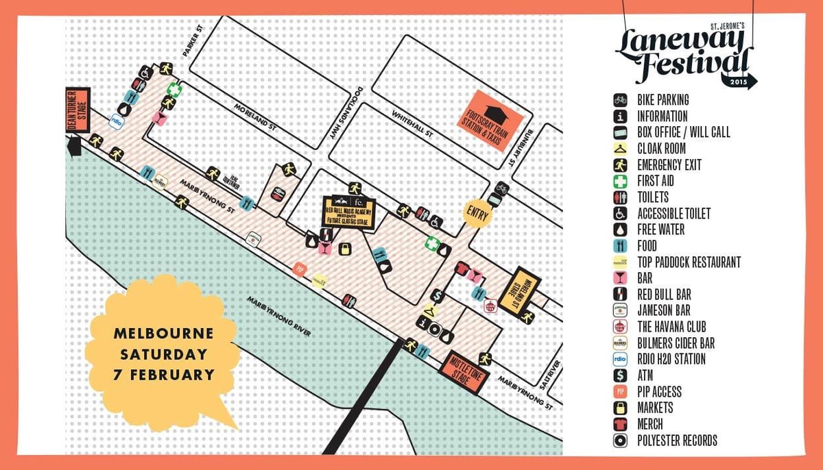 地図のメルボルンlaneways