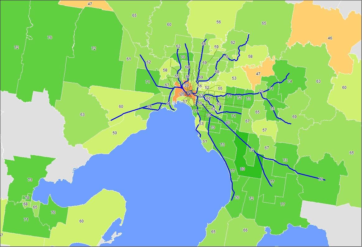 地図のメルボルンcbd