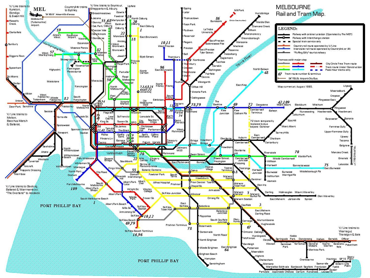 ヴィック鉄道の地図