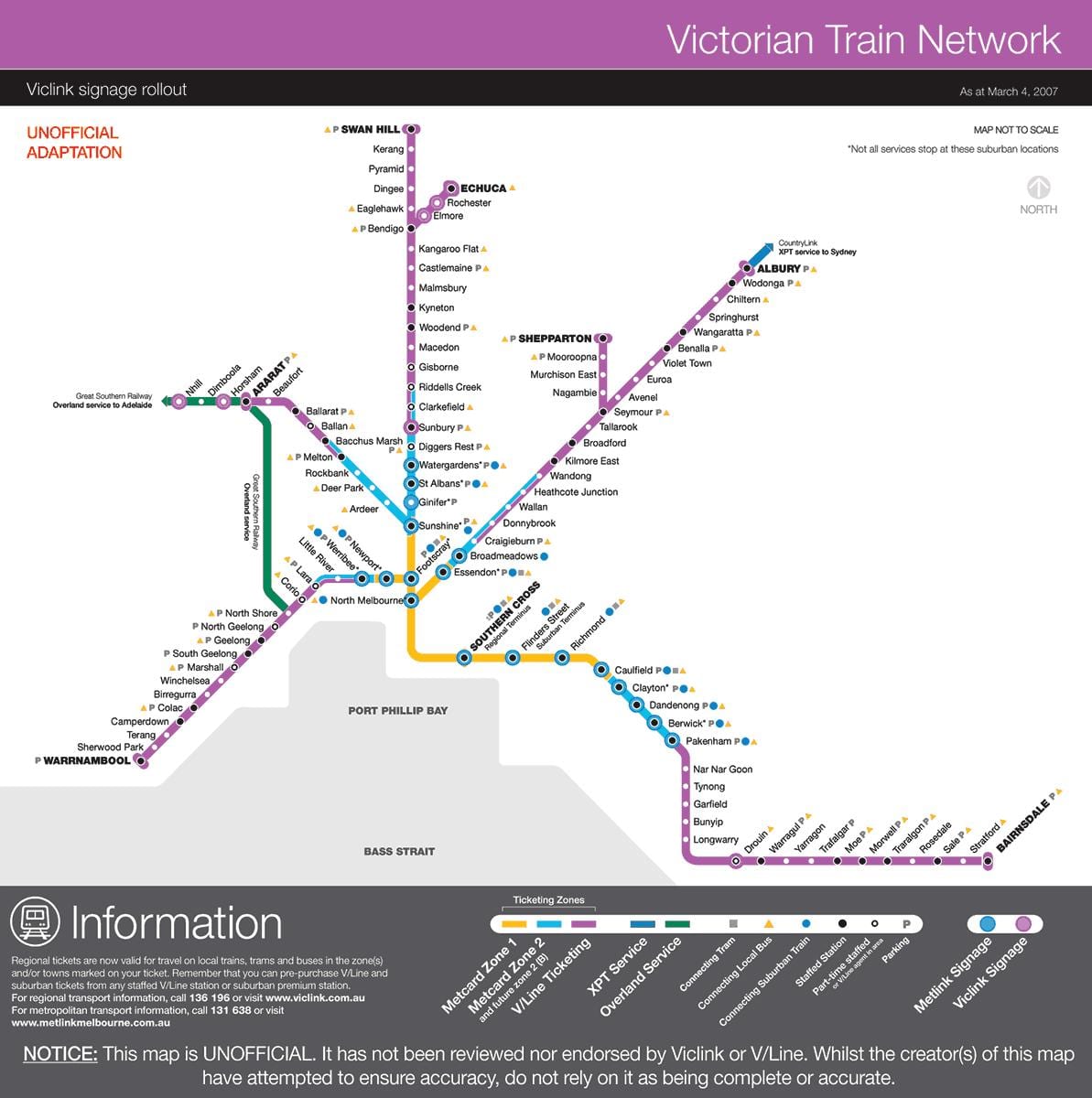 vline地図