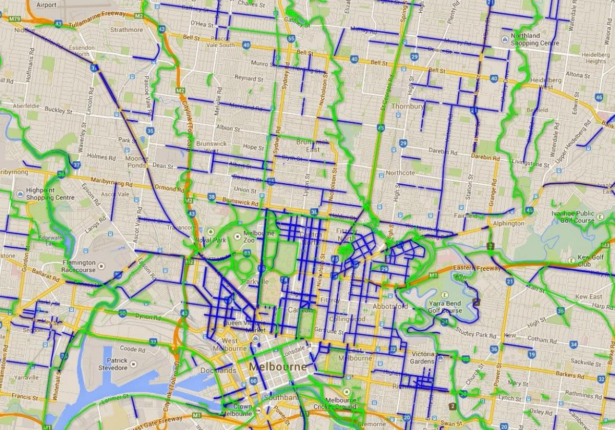 バイクパスメルボルンの地図