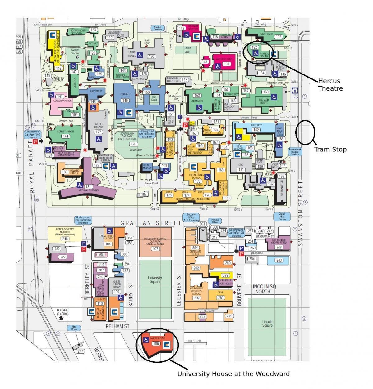 ビクトリア大学キャンパスマップ
