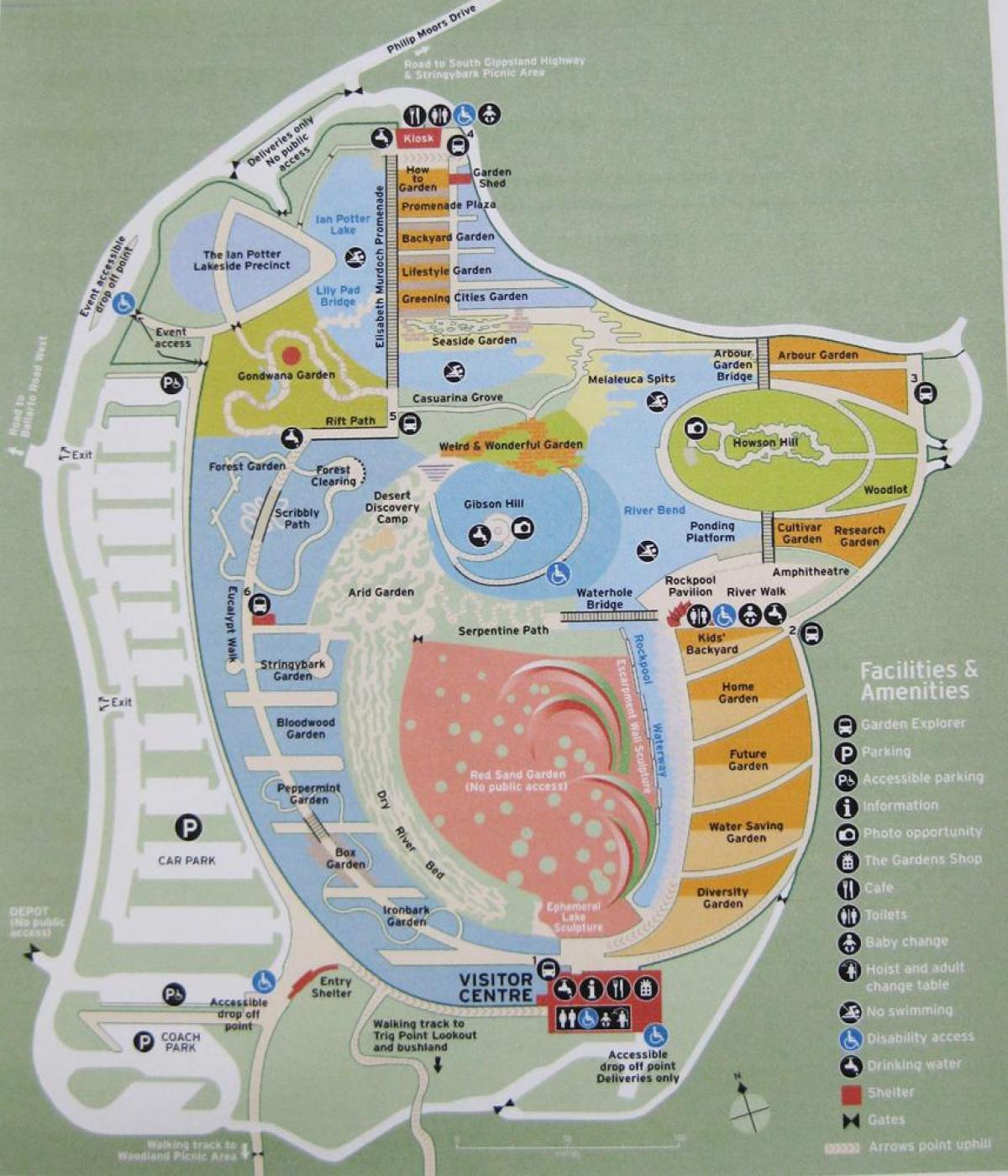 王立植物園の地図