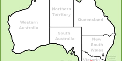 地図豪州メルボルン