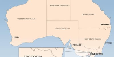 地図の豪州メルボルン