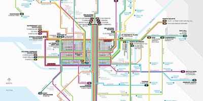 メルボルンの路面電車路線図