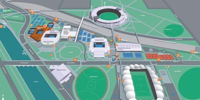 メルボルンオリンピック公園地図