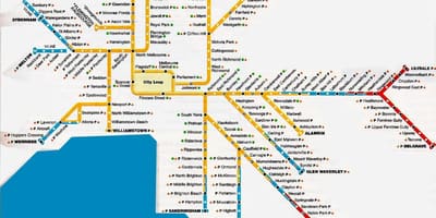 メルボルン首都圏の地図