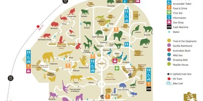 地図のメルボルン動物園