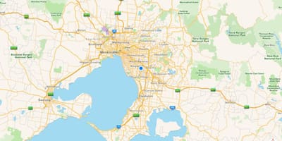 地図のメルボルン郊外