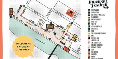 地図のメルボルンlaneways