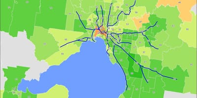 地図のメルボルンcbd