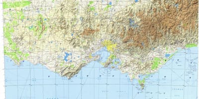 地形図のメルボルン