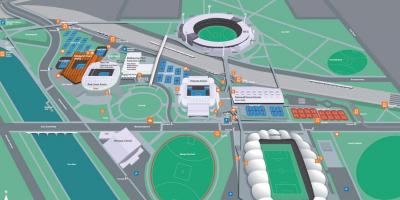 メルボルンオリンピック公園地図